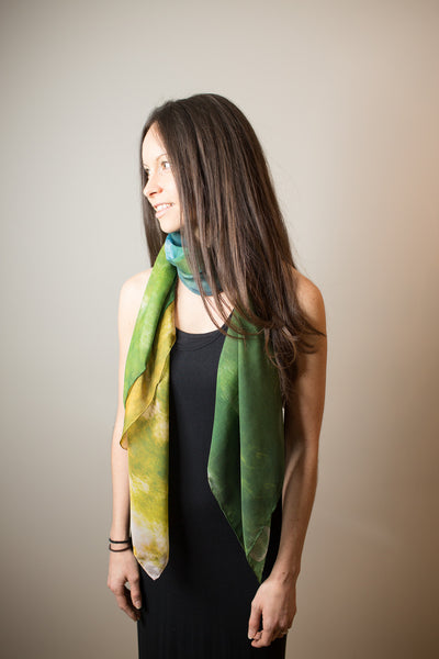 Tropical Illusion Silk Scarf