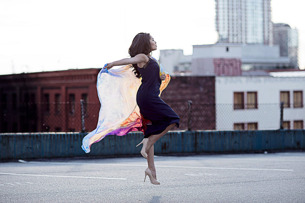 Sorbet Sky Silk Scarf