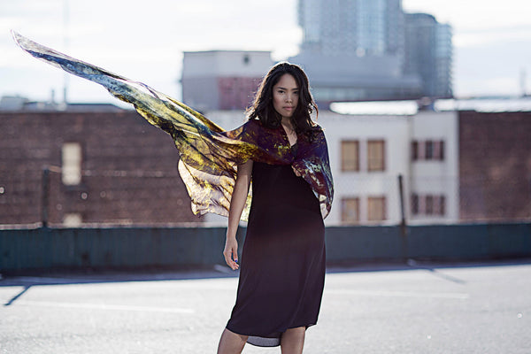 Champagne Moon Silk Scarf