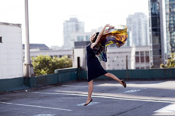 Champagne Moon Silk Scarf