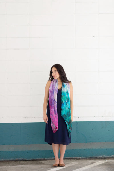 Cosmic Rush Silk Scarf